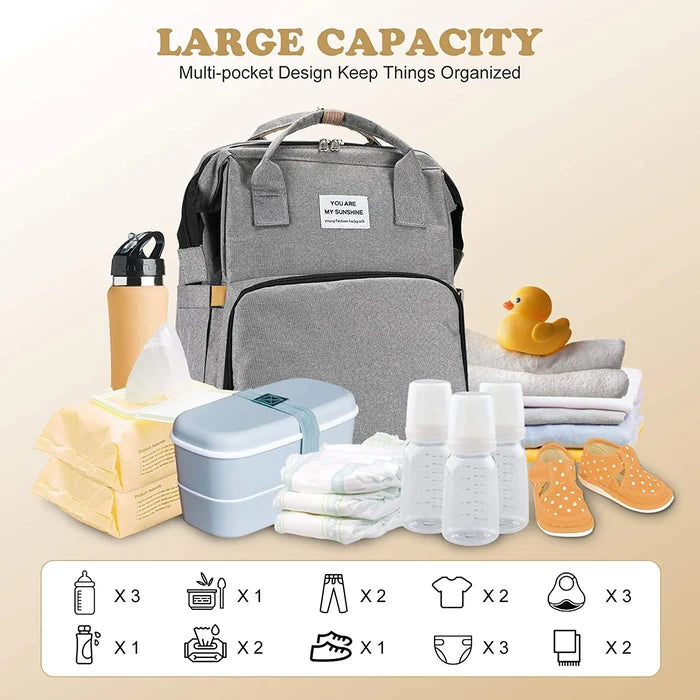 Premium Baby Diaper Bag + Diaper Station+ Mosquito Net + Extra Pouch